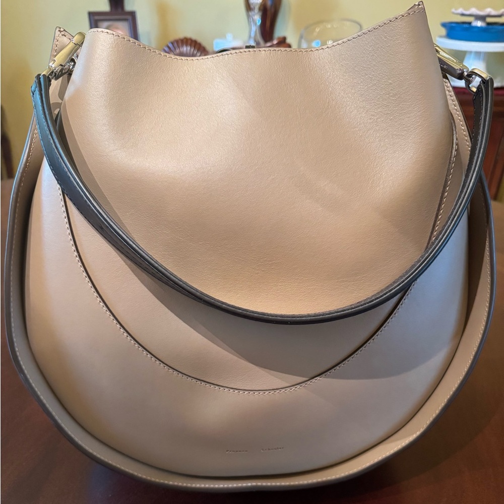 Proenza Schouler Tan Shoulder Bag Crescent Design